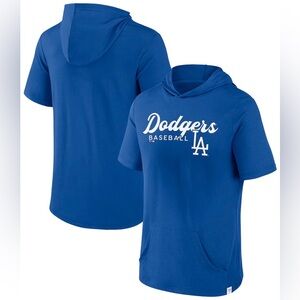 Los Angeles Dodgers Fanatics Offensive Strategy Short Sleeve Pullover Hoodie M